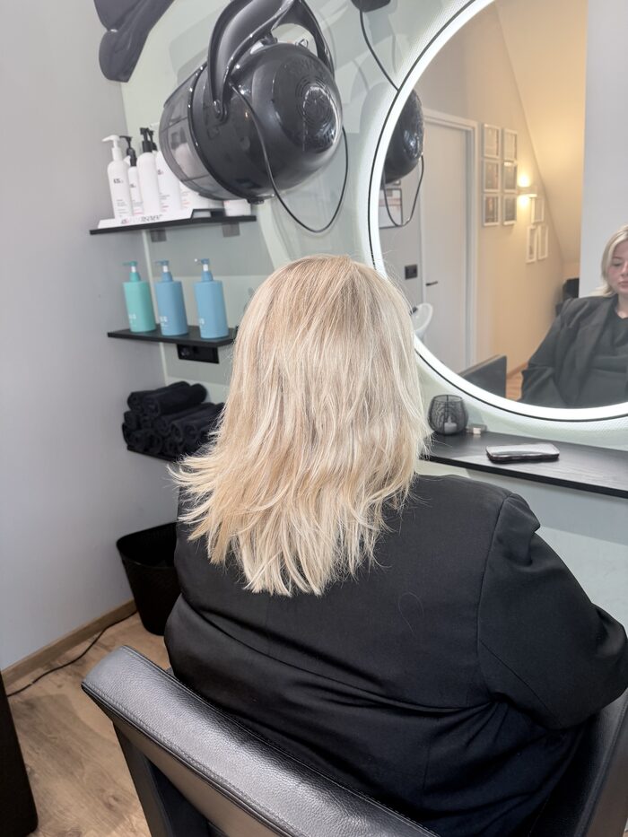 Voor: fijn blond haar zonder volume