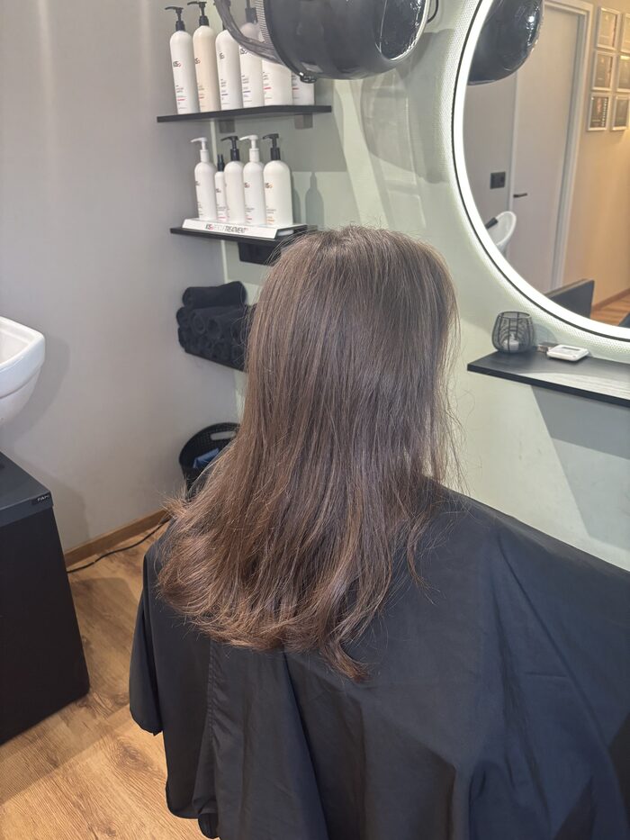 Voor: donkerbruin haar